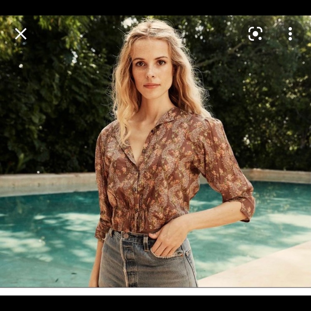 MARAIS TOP -- COUNTRY ROSE